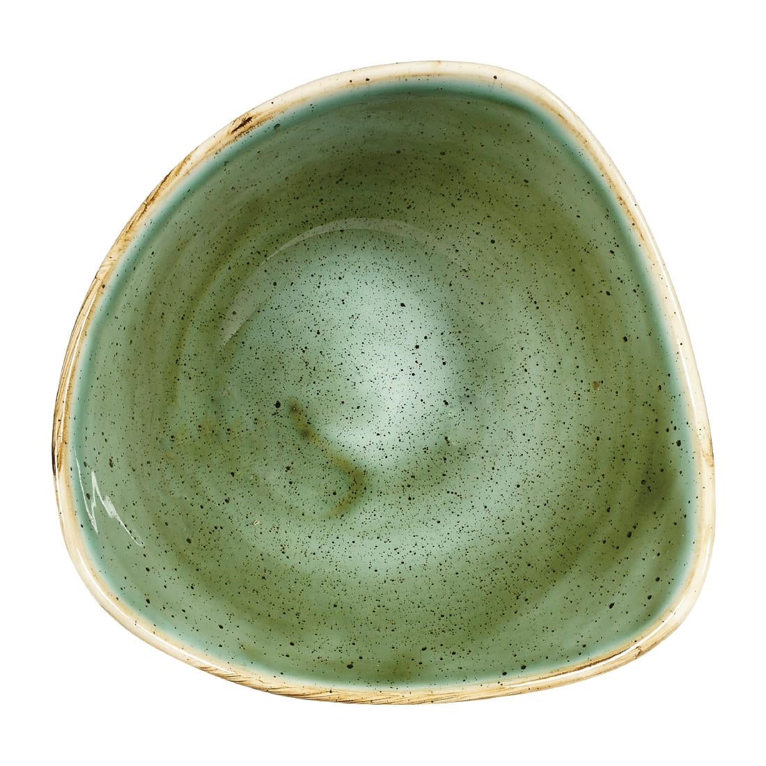 Churchill Stonecast Triangular Bowls Samphire Green 153mm (Pack of 12) - DY045 Bowls Churchill