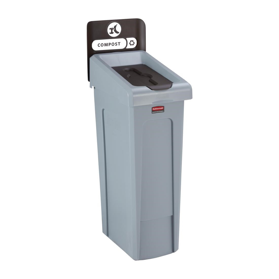 Rubbermaid Slim Jim Compost Recycling Station Brown 87Ltr - DY083 Rubbermaid