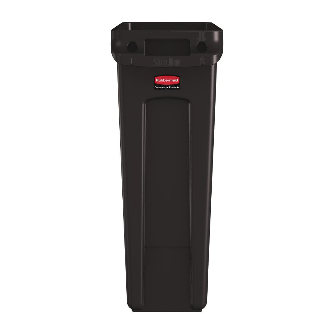 Rubbermaid Slim Jim Container With Venting Channels Brown 87Ltr - DY110 Slim Jim