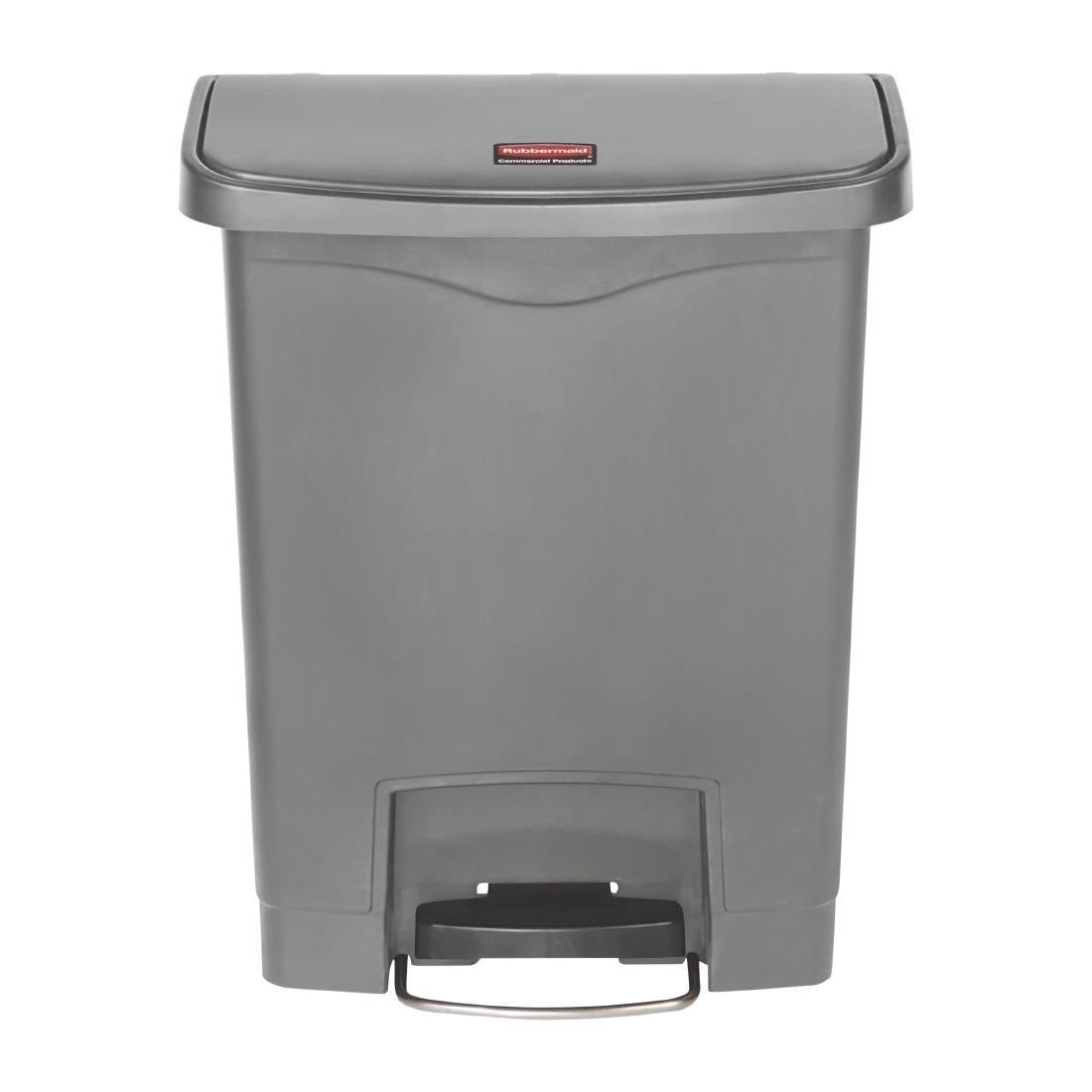 Rubbermaid Slim Jim Step On Front Step Pedal Bin Grey 30Ltr - DY114 Slim Jim