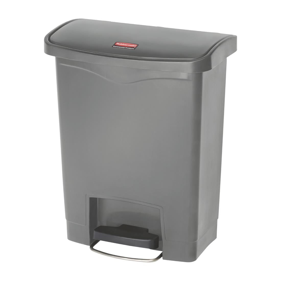 Rubbermaid Slim Jim Step On Front Step Pedal Bin Grey 30Ltr - DY114 Slim Jim