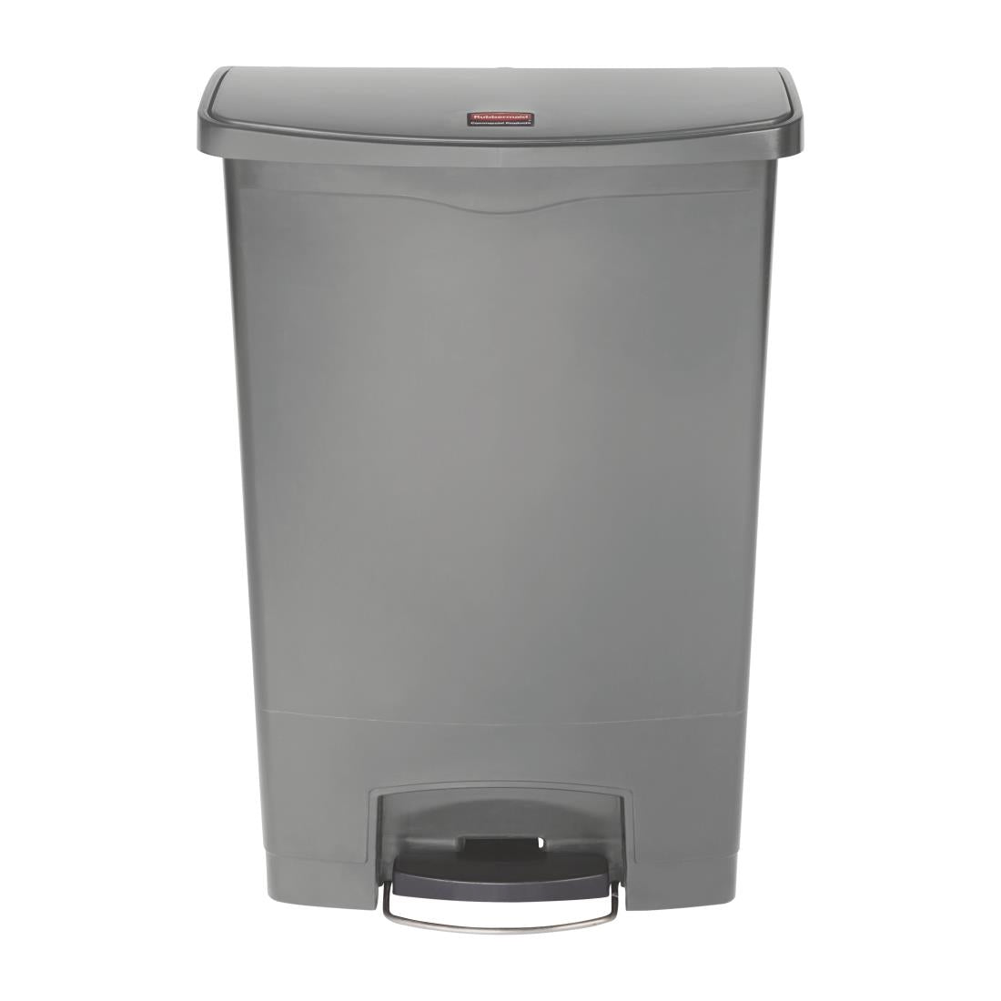 Rubbermaid Slim Jim Step On Front Step Pedal Bin Grey 90Ltr - DY117 Slim Jim