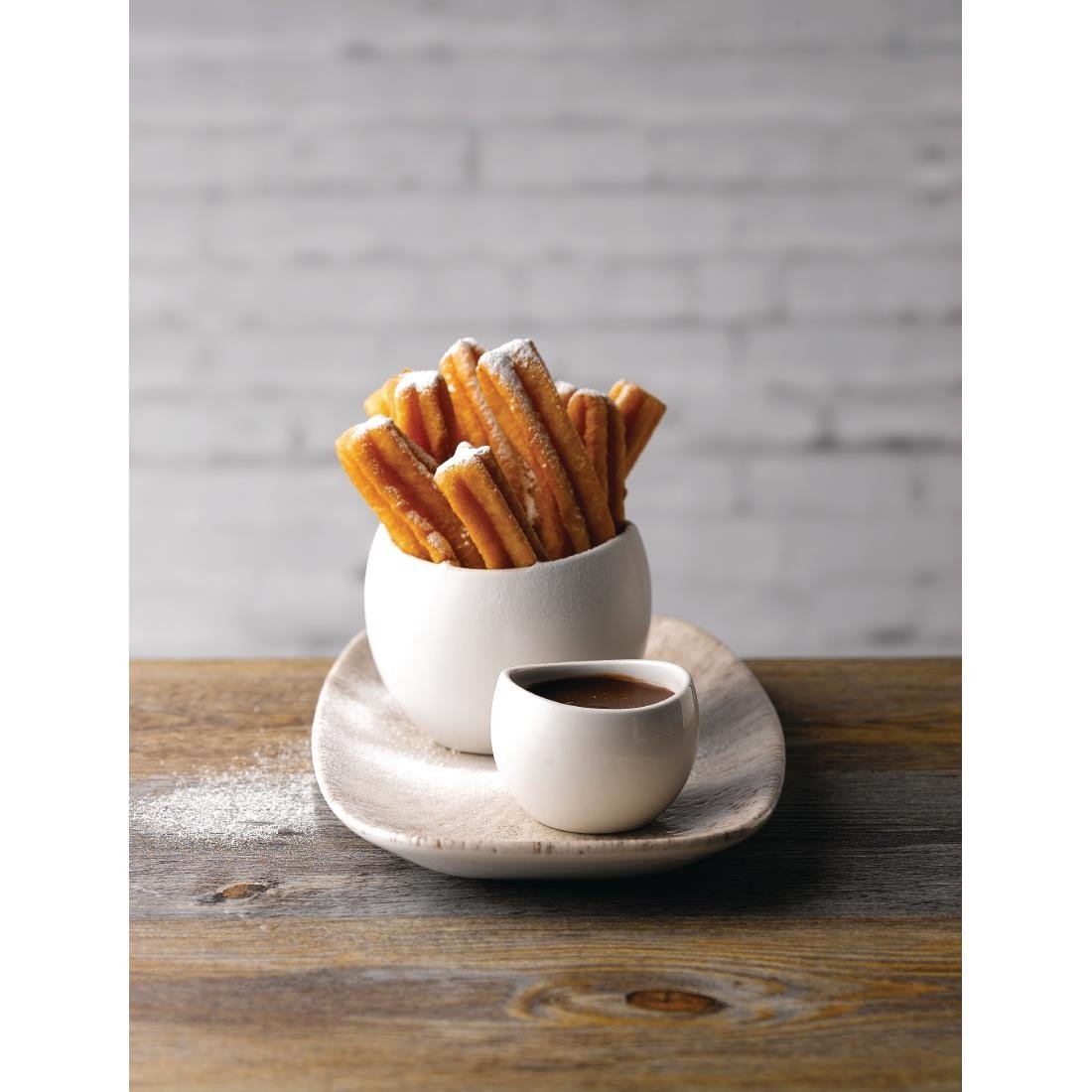 Churchill Bulb Dip Pots White 70ml (Pack of 6) - DY125 Churchill Super Vitrified Churchill