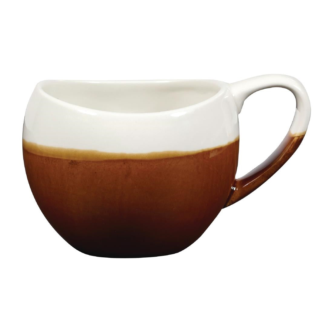 Churchill Monochrome Bulb Cups Cinnamon Brown 300ml (Pack of 6) - DY164 Cups and Mugs Churchill