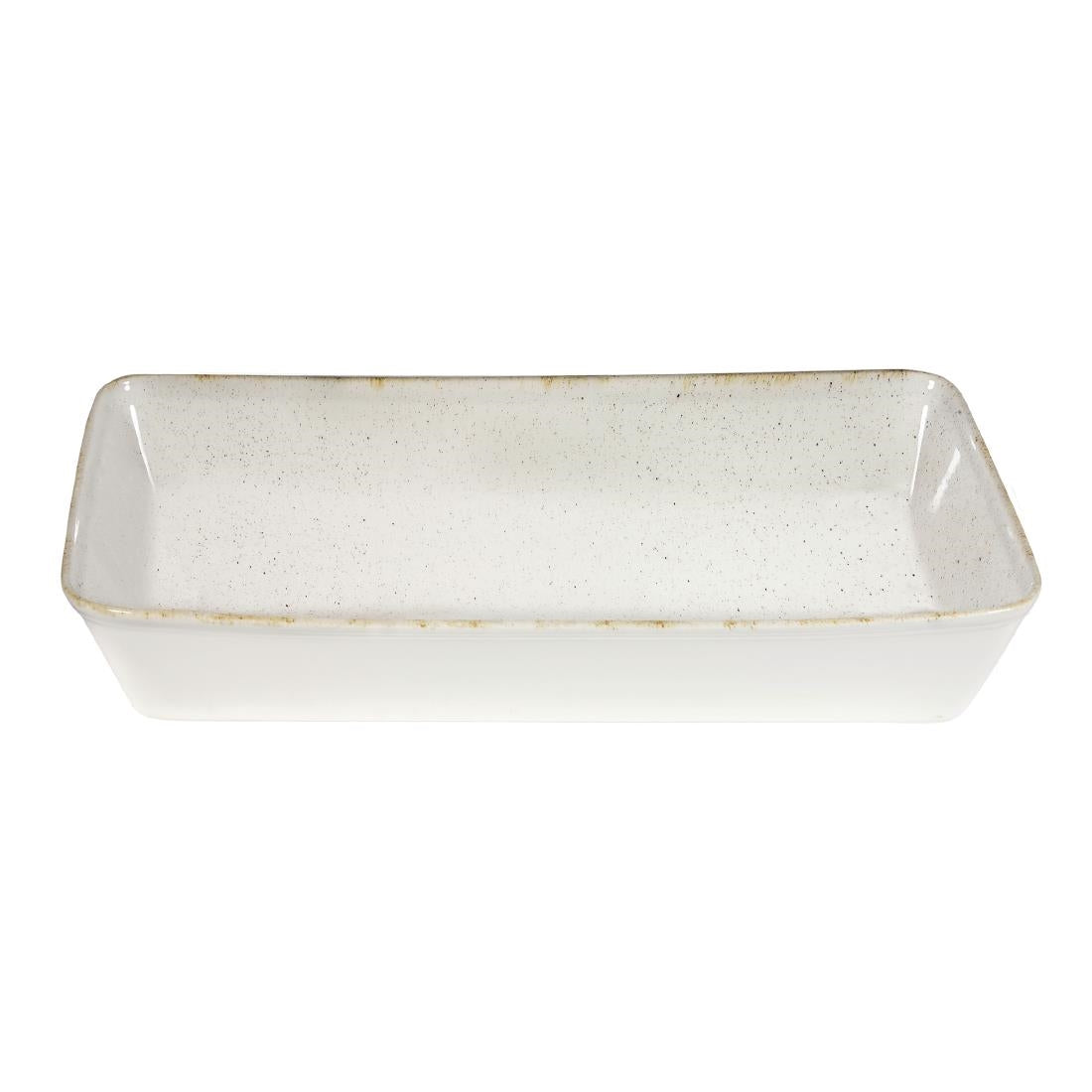 Churchill Stonecast Hints Rectangular Baking Dishes Barley White 250 x 380mm - DY201 Churchill Super Vitrified Churchill