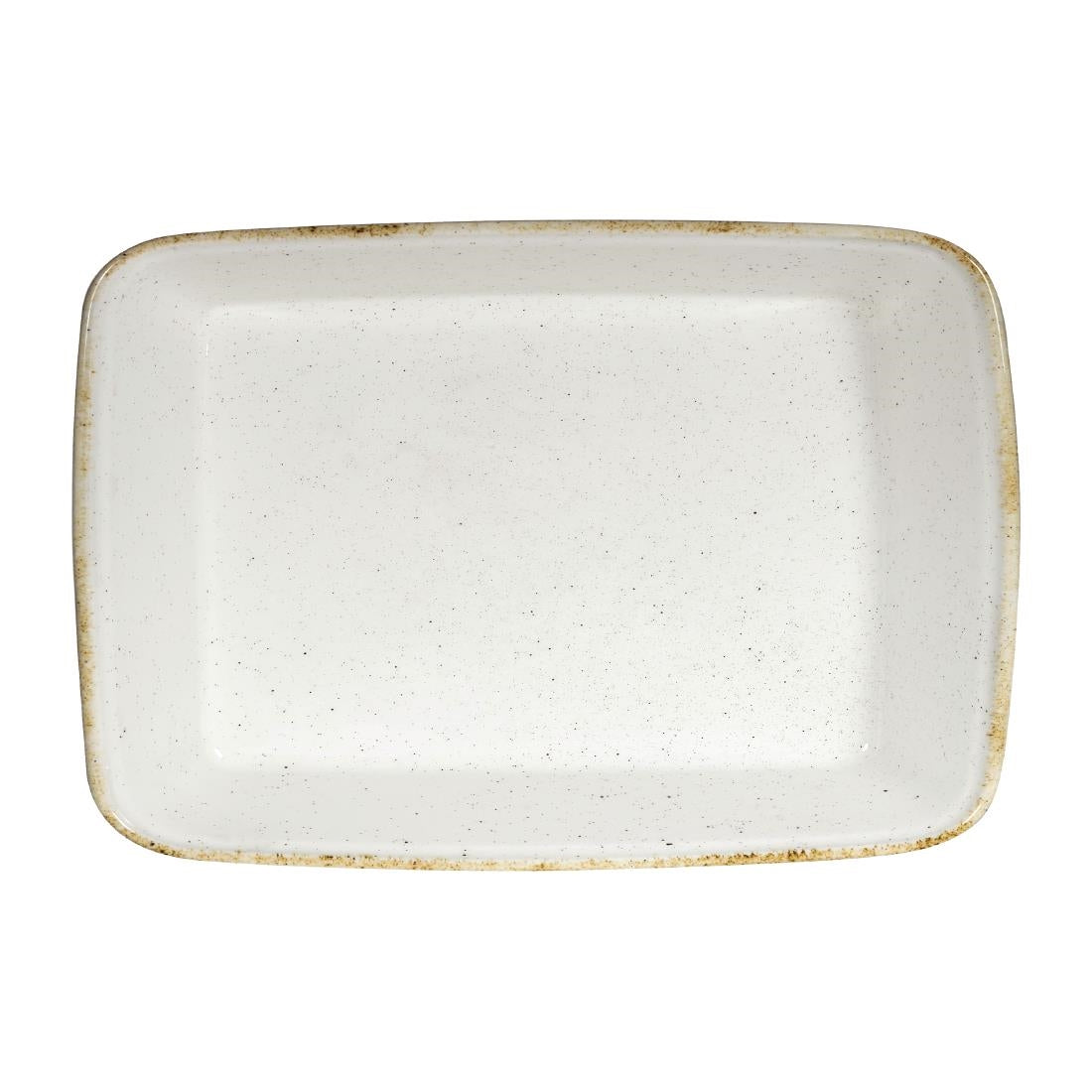 Churchill Stonecast Hints Rectangular Baking Dishes Barley White 250 x 380mm - DY201 Churchill Super Vitrified Churchill