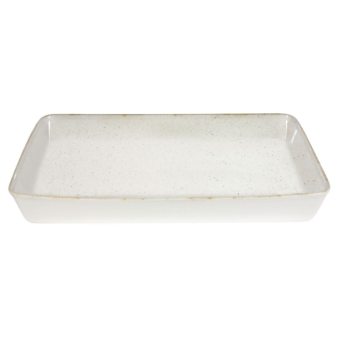 Churchill Stonecast Hints Rectangular Baking Dishes Barley White 325 x 530mm - DY202 Churchill Super Vitrified Churchill
