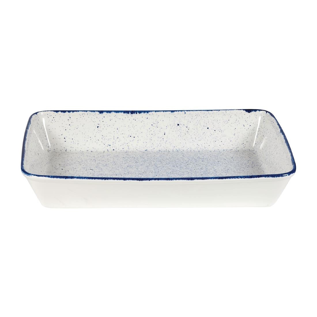 Churchill Stonecast Hints Rectangular Baking Dishes Indigo Blue 250 x 380mm - DY207 Churchill Super Vitrified Churchill