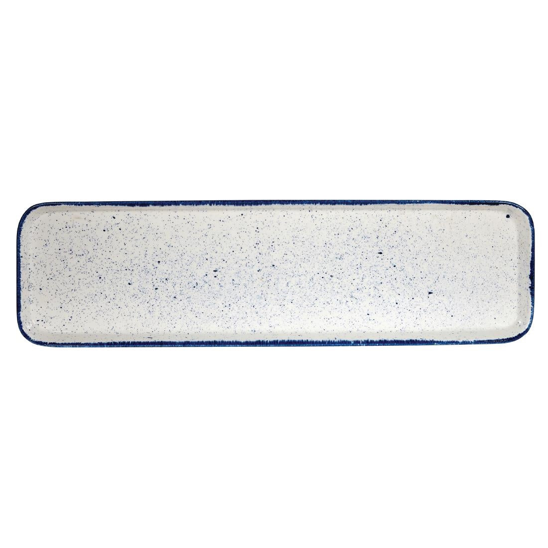 Churchill Stonecast Hints Rectangular Flat Trays Indigo Blue 150 x 530mm (Pack of 4) - DY210 Churchill Super Vitrified Churchill