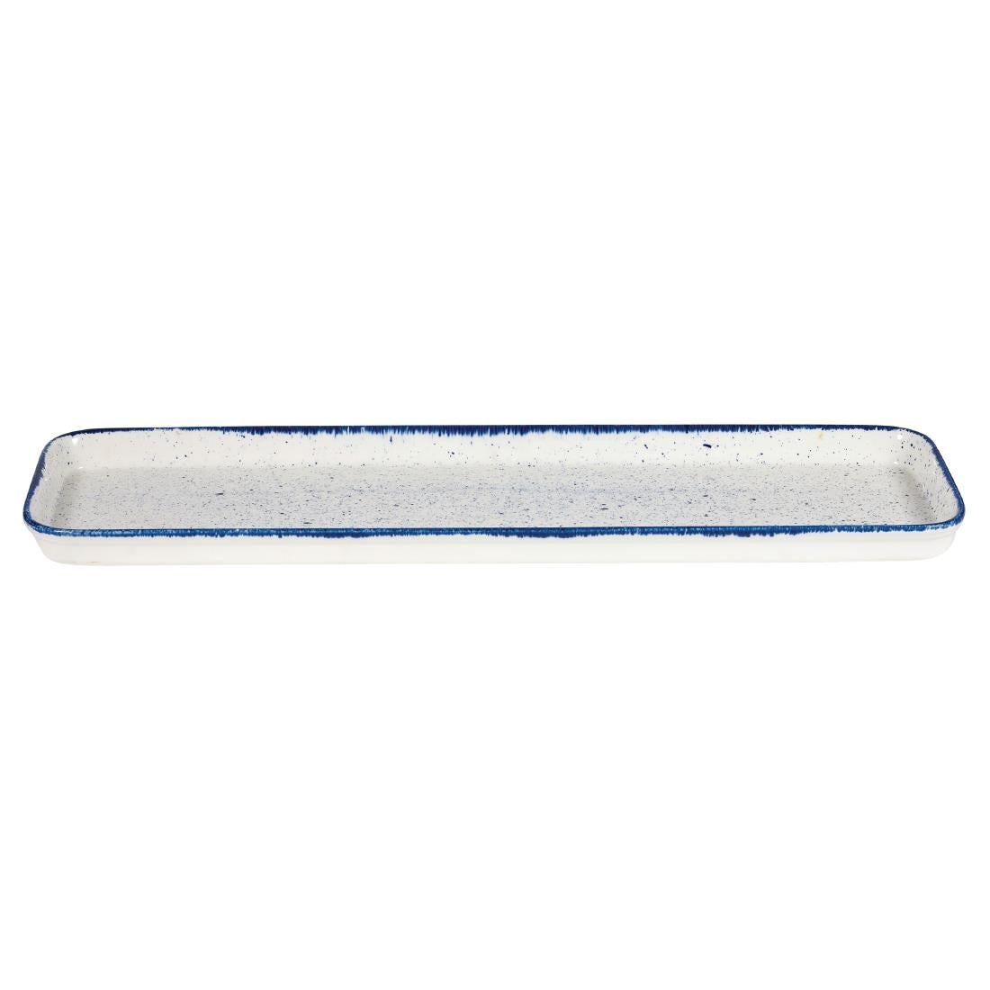 Churchill Stonecast Hints Rectangular Flat Trays Indigo Blue 150 x 530mm (Pack of 4) - DY210 Churchill Super Vitrified Churchill