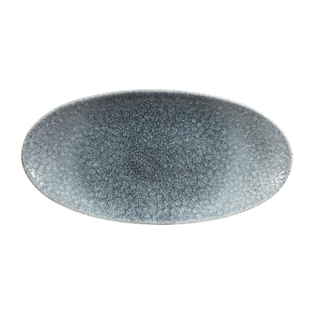 Churchill Studio Prints Raku Oval Plates Topaz Blue 299mm (Pack of 12) - DY218 Plates Churchill