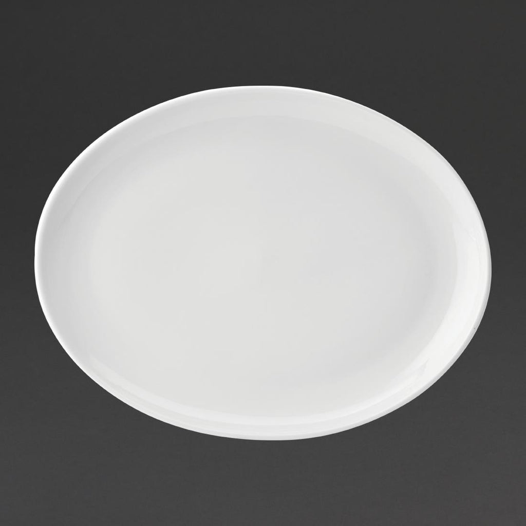 Utopia Pure White Oval Plates 360mm (Pack of 18) - DY322 Plates Utopia