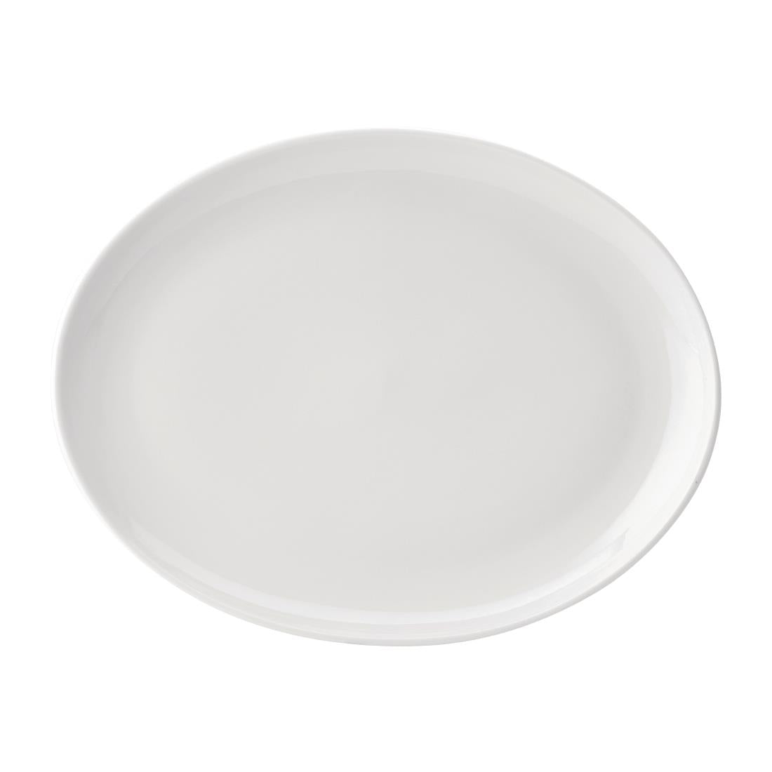 Utopia Pure White Oval Plates 360mm (Pack of 18) - DY322 Plates Utopia