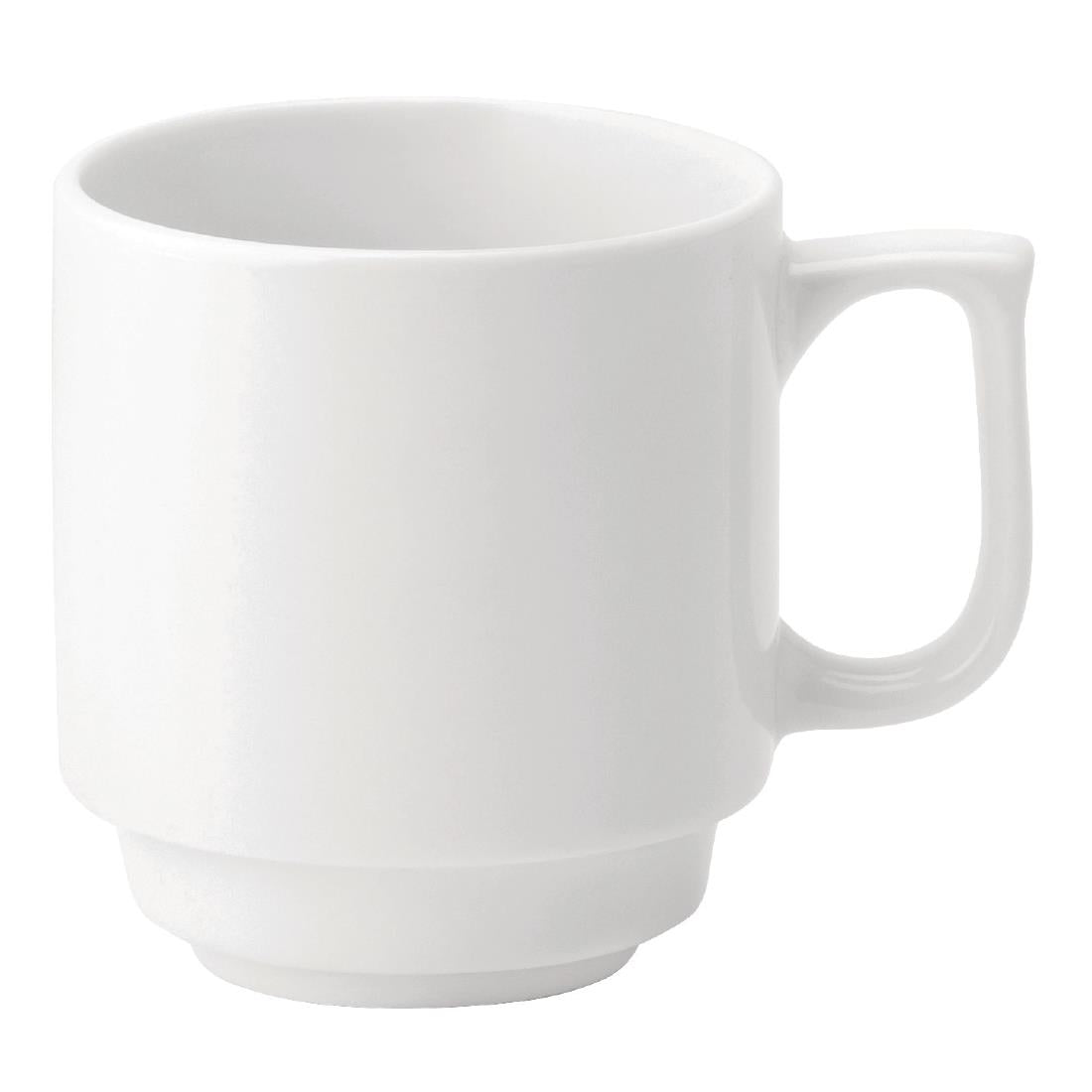 Utopia Pure White Stacking Mugs 280ml (Pack of 36) - DY336 Utopia Crockery Utopia