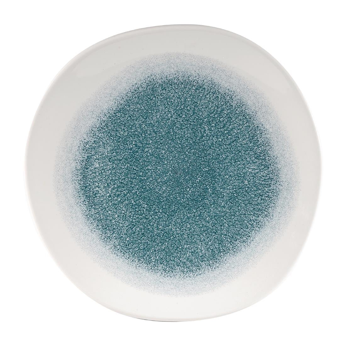 Churchill Raku Round Trace Plate Jade Green 264mm (Pack of 12) - DY495 Plates Churchill