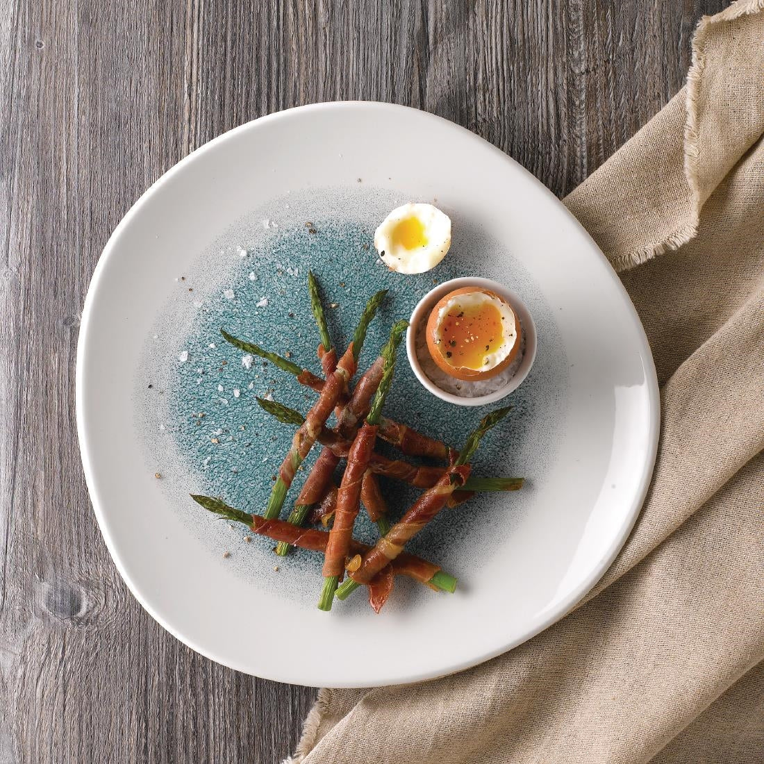 Churchill Raku Round Trace Plate Jade Green 264mm (Pack of 12) - DY495 Plates Churchill