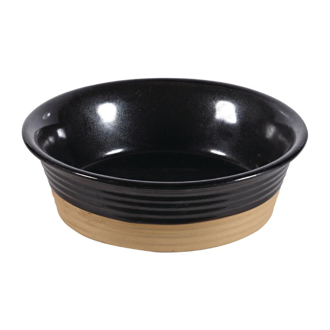 Churchill Black Igneous Stoneware Pie Dish 160mm (Pack of 6) - DY784 Churchill Art de Cuisine Churchill