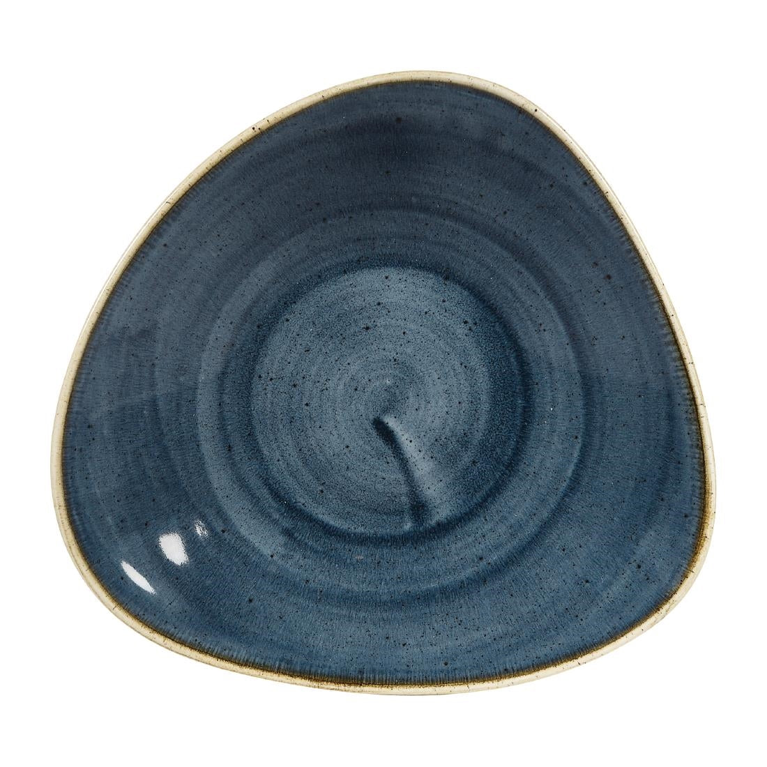 Churchill Stonecast Triangular Shallow Bowls Blueberry 210mm (Pack of 12) - DY798 Bowls Churchill