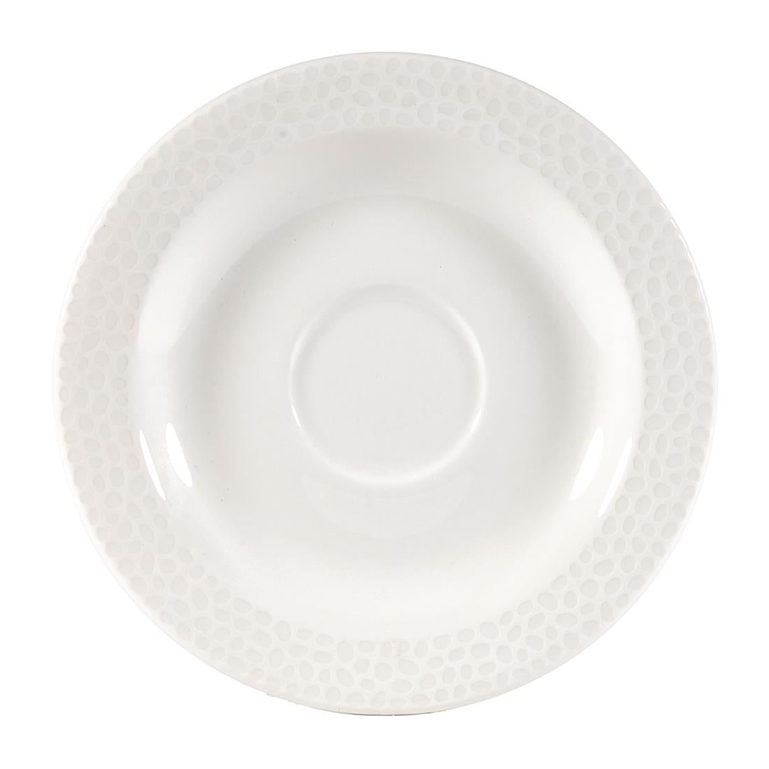 Churchill Isla Saucer White 128mm (Pack of 12) - DY842 Churchill Super Vitrified Churchill