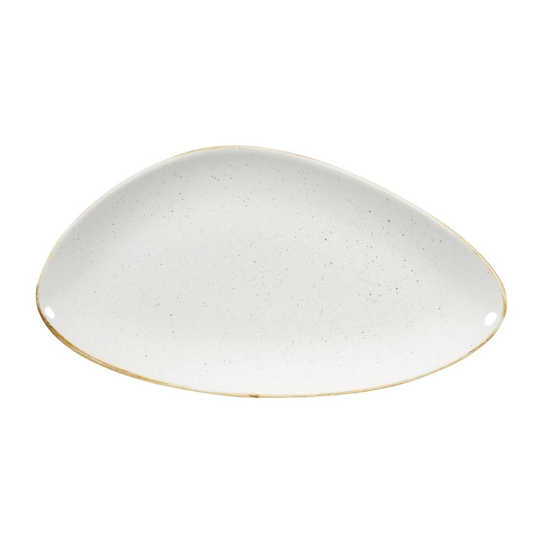 Churchill Stonecast Triangular Plates Barley White 355mm (Pack of 6) - DY876 Plates Churchill