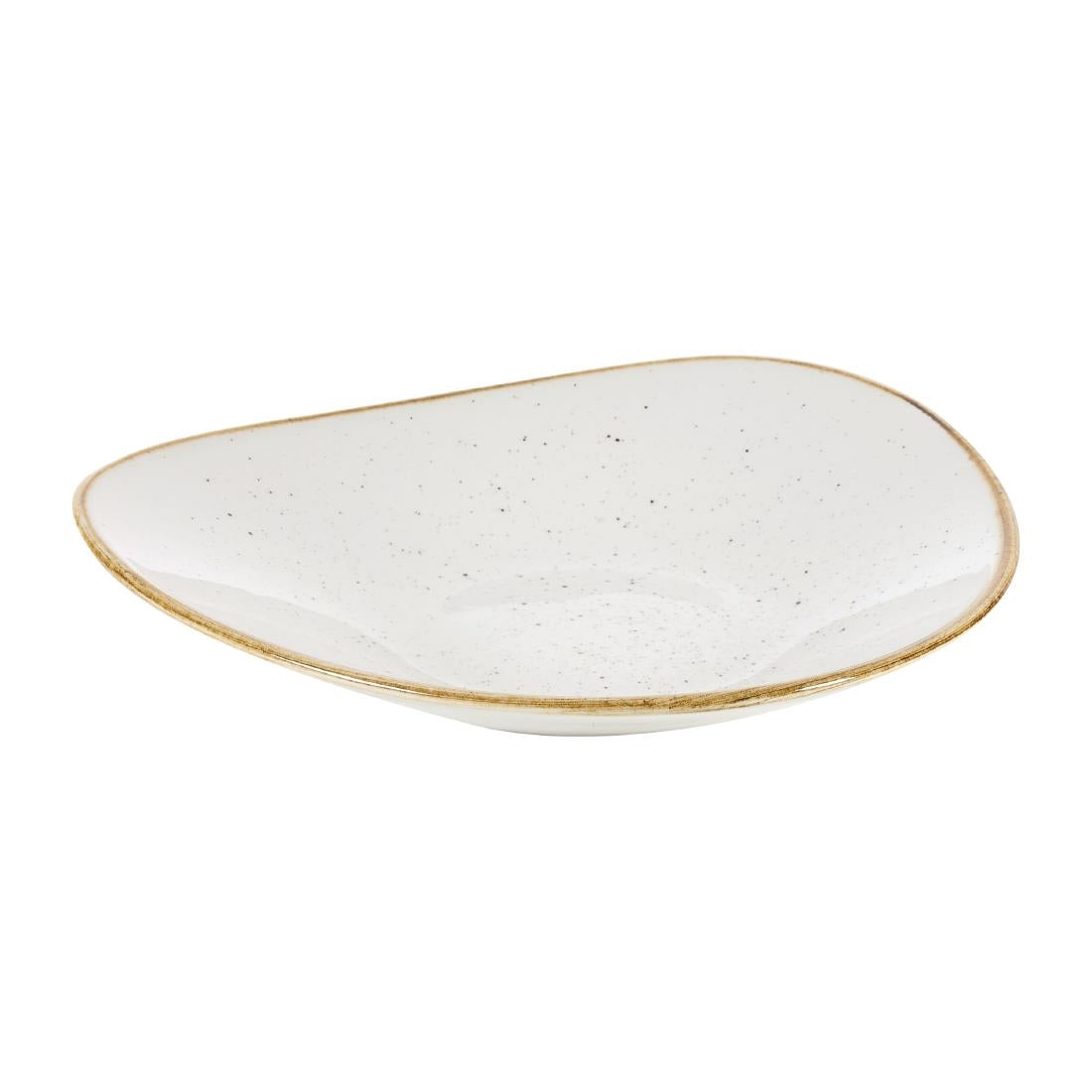 Churchill Stonecast Triangular Shallow Bowls Barley White 210mm - DY877 Bowls Churchill