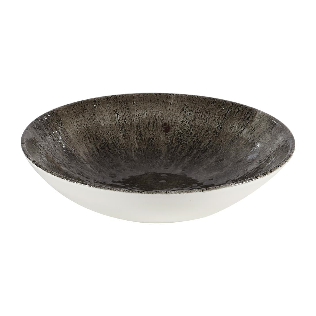 Churchill Stone Quartz Black Evolve Coupe Bowls 182mm (Pack of 12) - DY896 Bowls Churchill