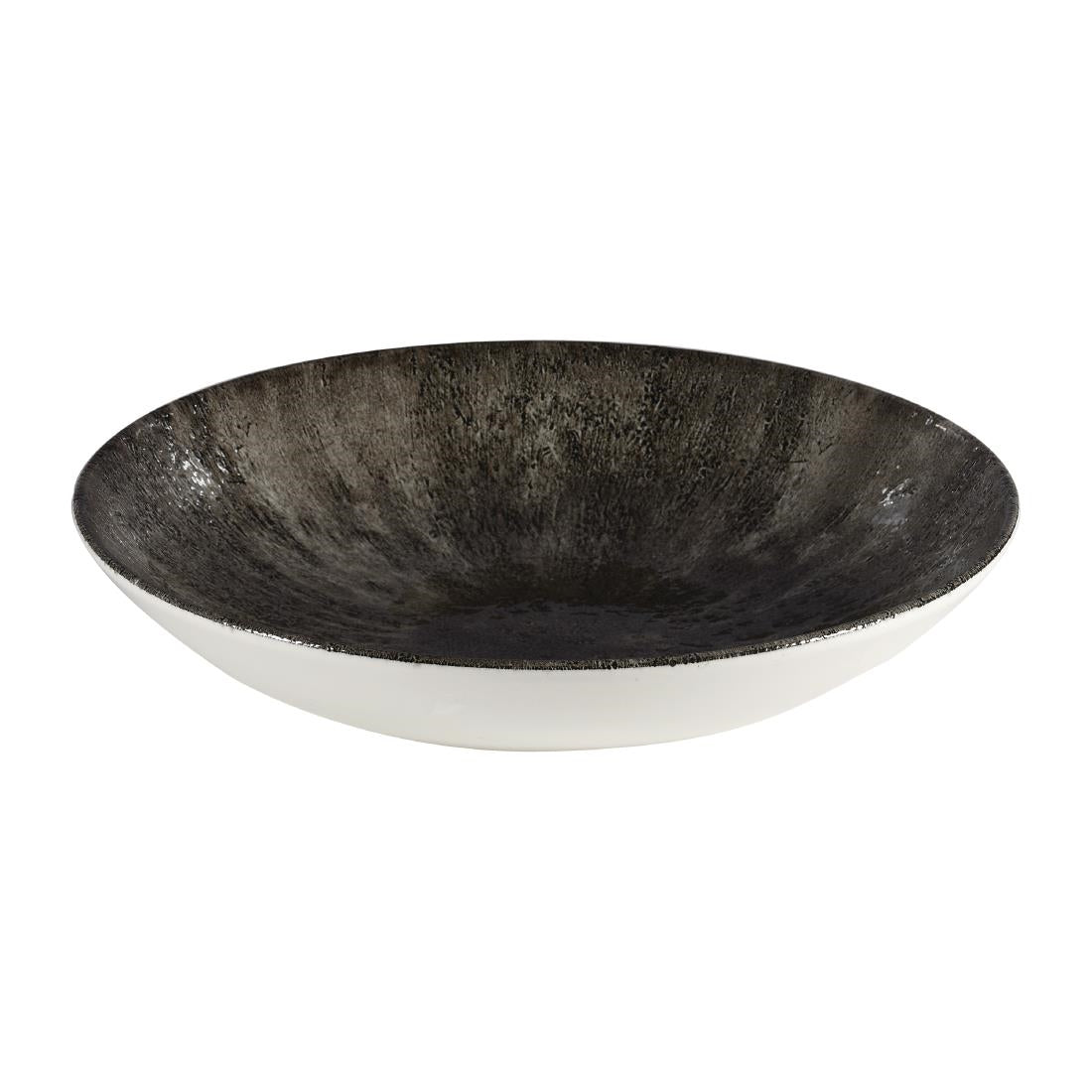 Churchill Stone Quartz Black Evolve Coupe Bowls 248mm (Pack of 12) - DY897 Bowls Churchill