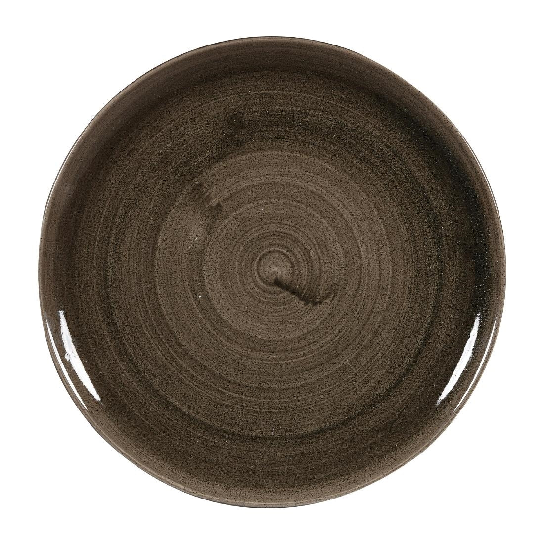 Churchill Stonecast Patina Evolve Coupe Plates Iron Black 324mm (Pack of 6) - DY900 Plates Churchill