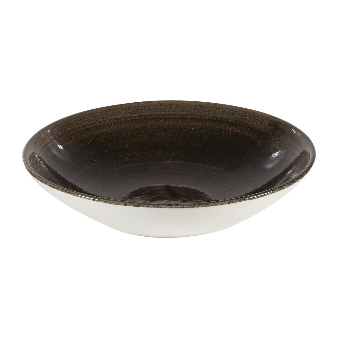 Churchill Stonecast Patina Evolve Coupe Bowls Iron Black 182mm (Pack of 12) - DY901 Bowls Churchill