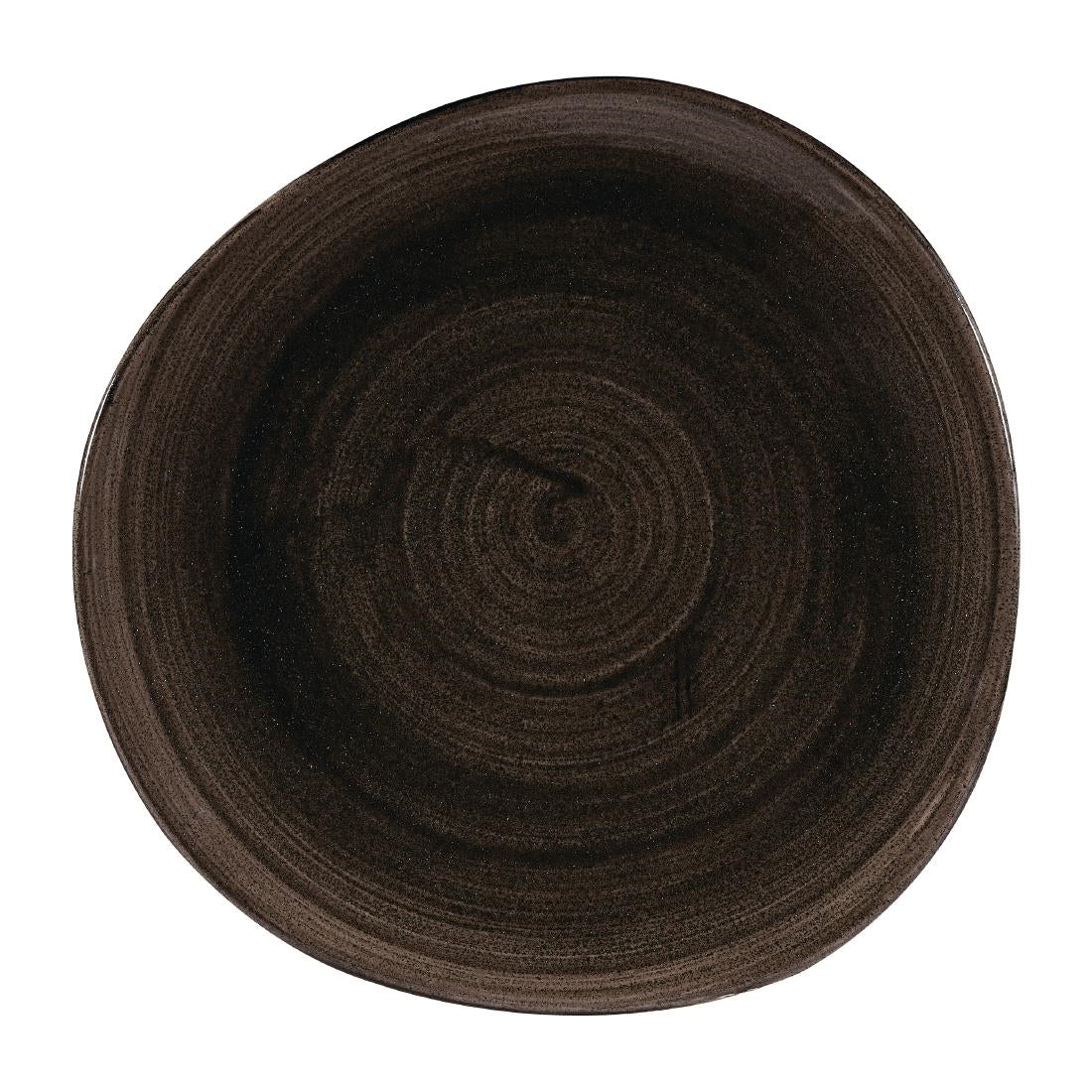Churchill Stonecast Patina Round Trace Plates Iron Black 286mm (Pack of 12) - DY903 Plates Churchill