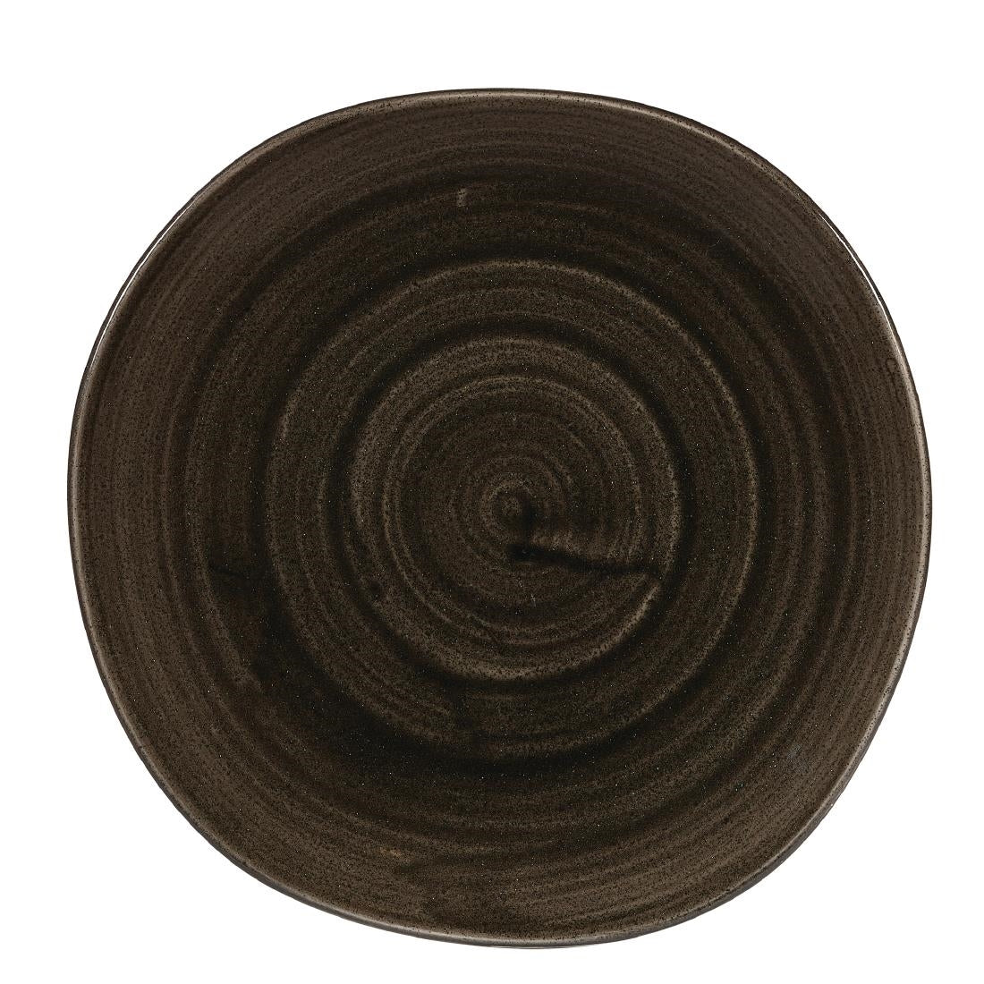 Churchill Stonecast Patina Round Trace Plates Iron Black 210mm (Pack of 12) - DY905 Plates Churchill