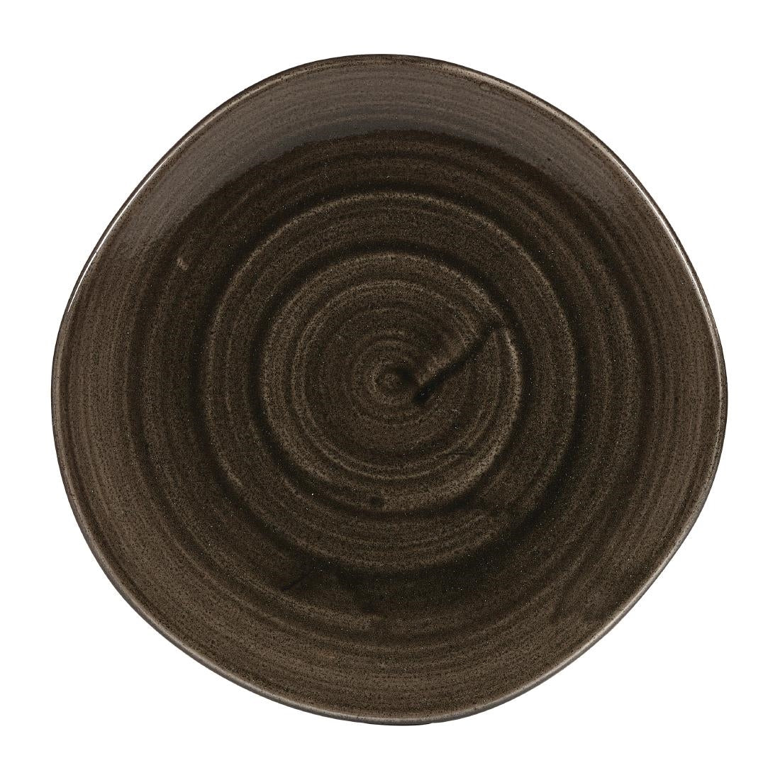 Churchill Stonecast Patina Round Trace Bowls Iron Black 253mm (Pack of 12) - DY906 Bowls Churchill
