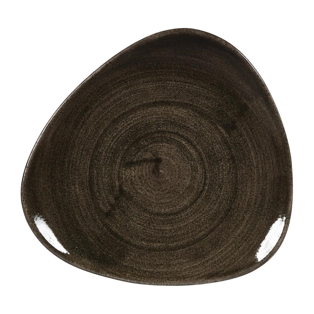Churchill Stonecast Patina Lotus Plates Iron Black 192mm (Pack of 12) - DY908 Plates Churchill