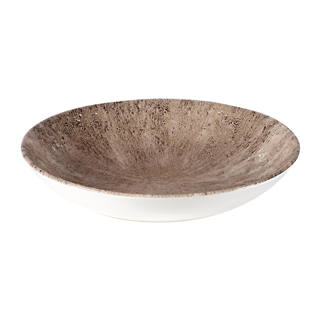 Churchill Stone Zircon Brown Evolve Coupe Bowls 248mm (Pack of 12) - DY915 Bowls Churchill