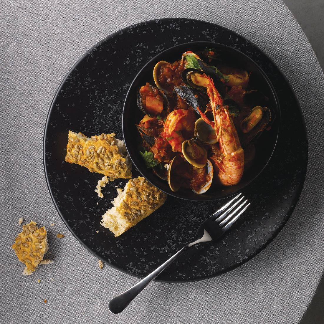 Churchill Menu Shades Caldera Ash Coupe Plates 270mm (Pack of 6) - DY932 Plates Churchill