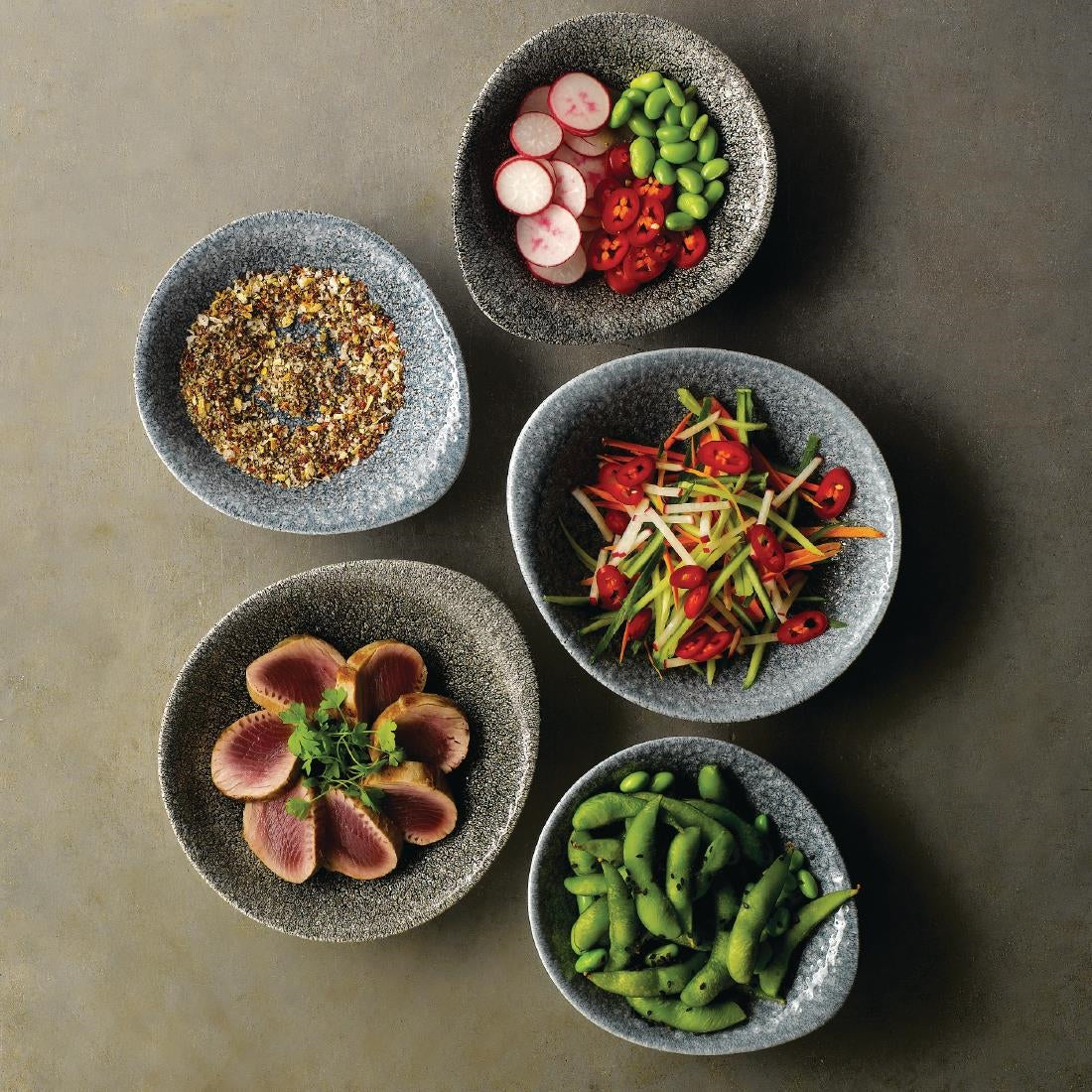 Churchill Raku Round Dish Topaz Blue 160mm (Pack of 12) - DY940 Churchill Super Vitrified Churchill