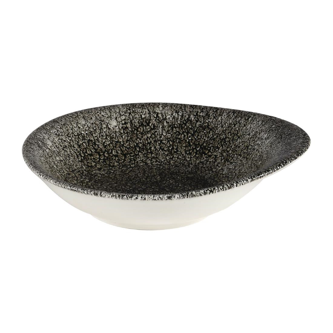 Churchill Raku Round Dish Quartz Black 160mm (Pack of 12) - DY942 Churchill Super Vitrified Churchill