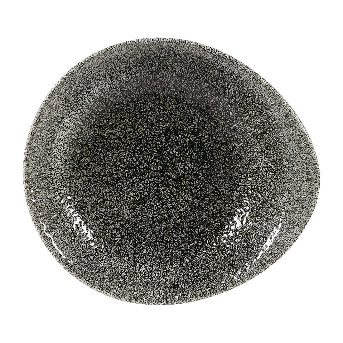 Churchill Raku Round Dish Quartz Black 185mm (Pack of 12) - DY943 Churchill Super Vitrified Churchill