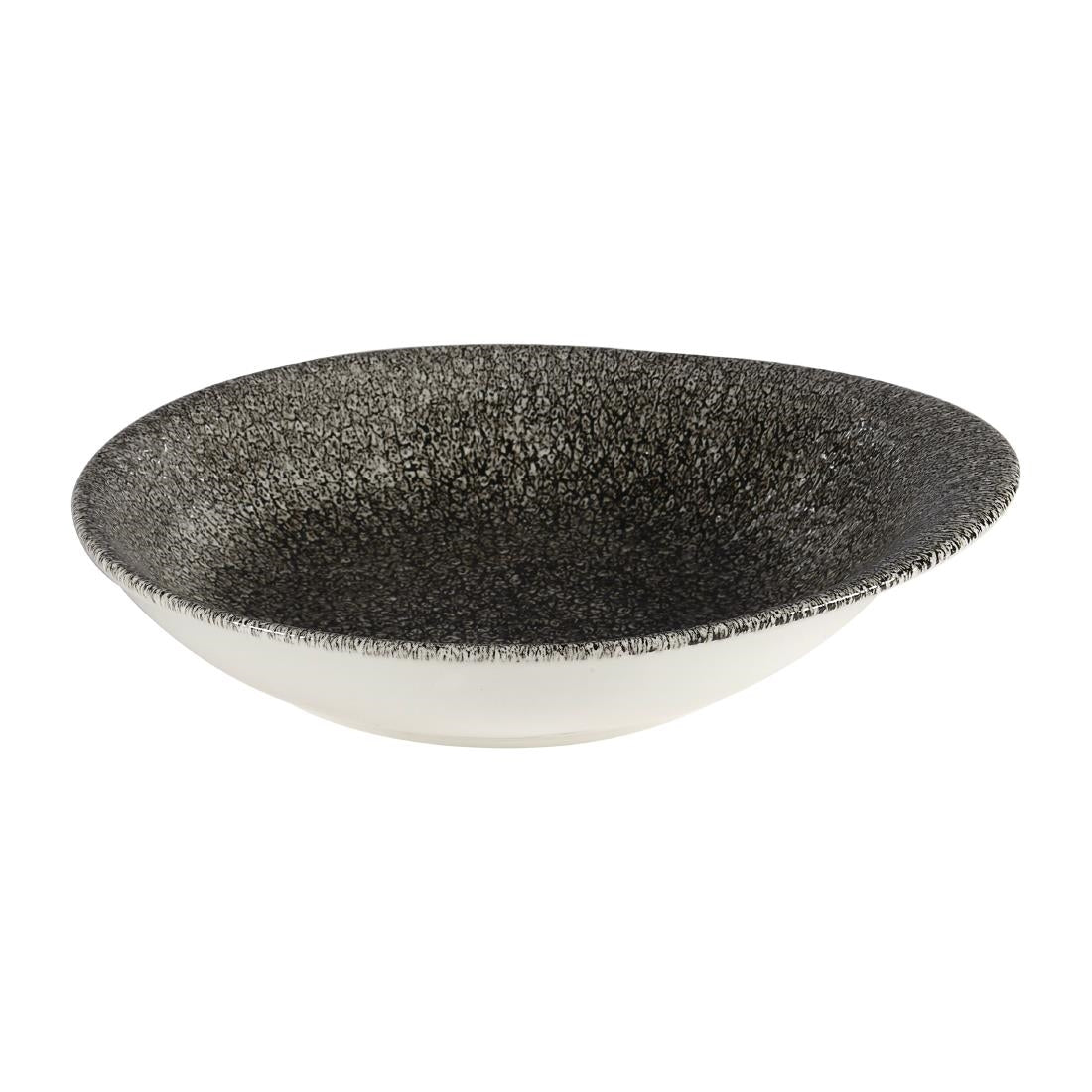 Churchill Raku Round Dish Quartz Black 185mm (Pack of 12) - DY943 Churchill Super Vitrified Churchill