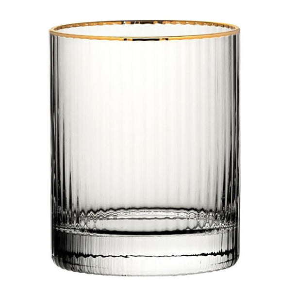 Utopia Hayworth Double Old Fashioned Gold Rim Glasses 325ml (Pack of 6) - DZ444 Cocktail Glasses Utopia