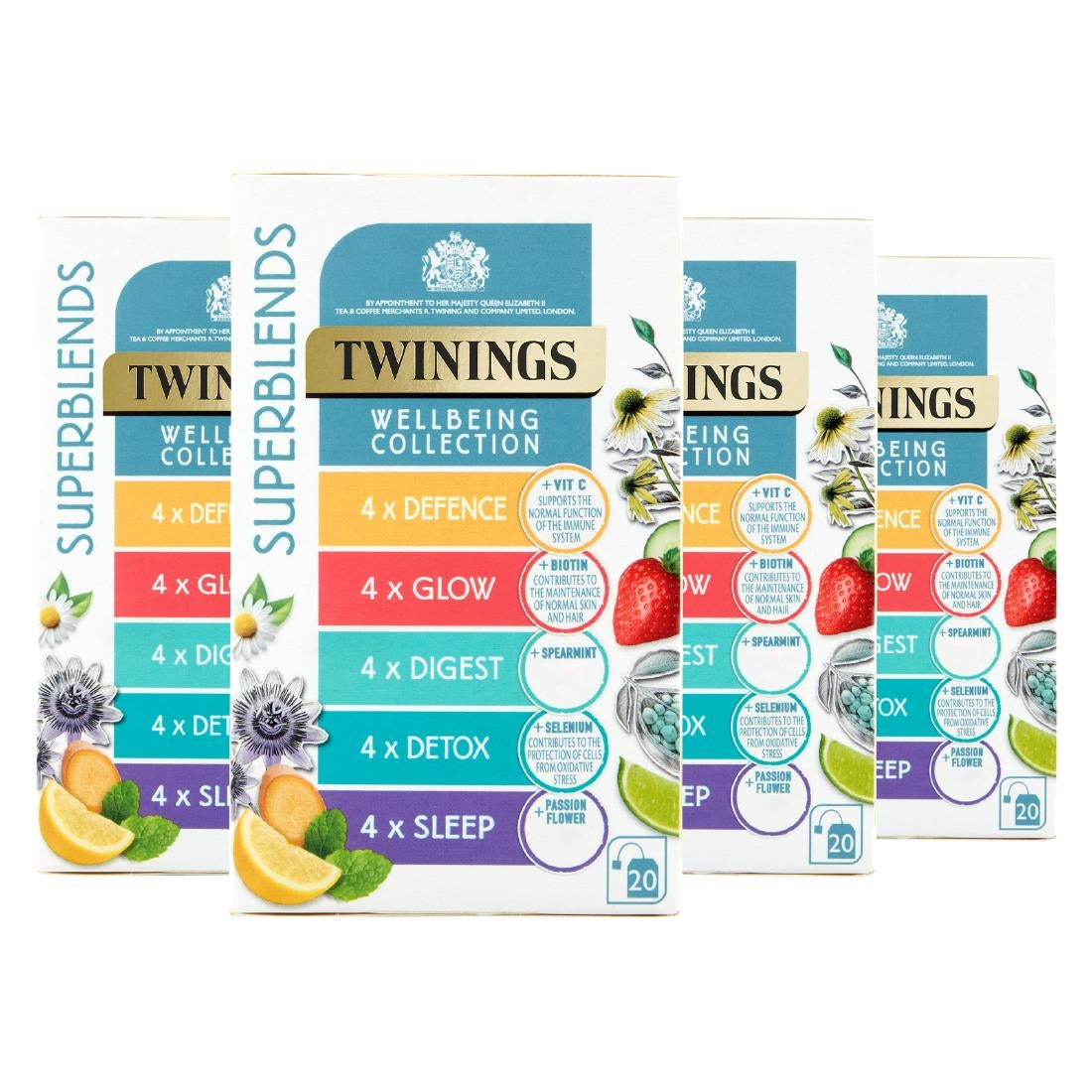 Twinings Superblends Wellbeing Collection Tea Bags (Pack of 80) - DZ471 Twinings