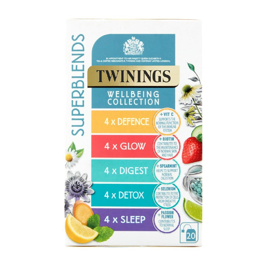 Twinings Superblends Wellbeing Collection Tea Bags (Pack of 80) - DZ471 Twinings