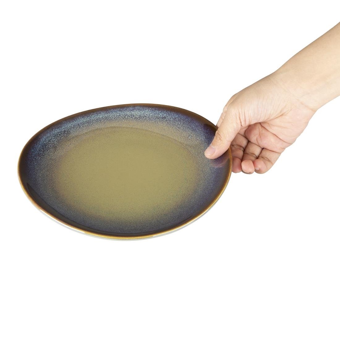 Olympia Birch Aubergine Coupe Plates 205mm (Pack of 6) - DZ696 Plates Olympia