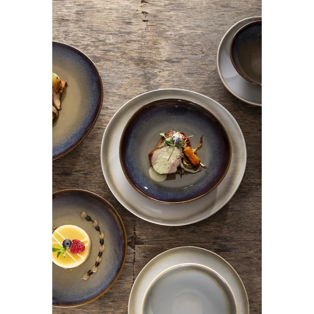 Olympia Birch Aubergine Deep Bowl 460ml (Pack of 6) - DZ699 Bowls Olympia