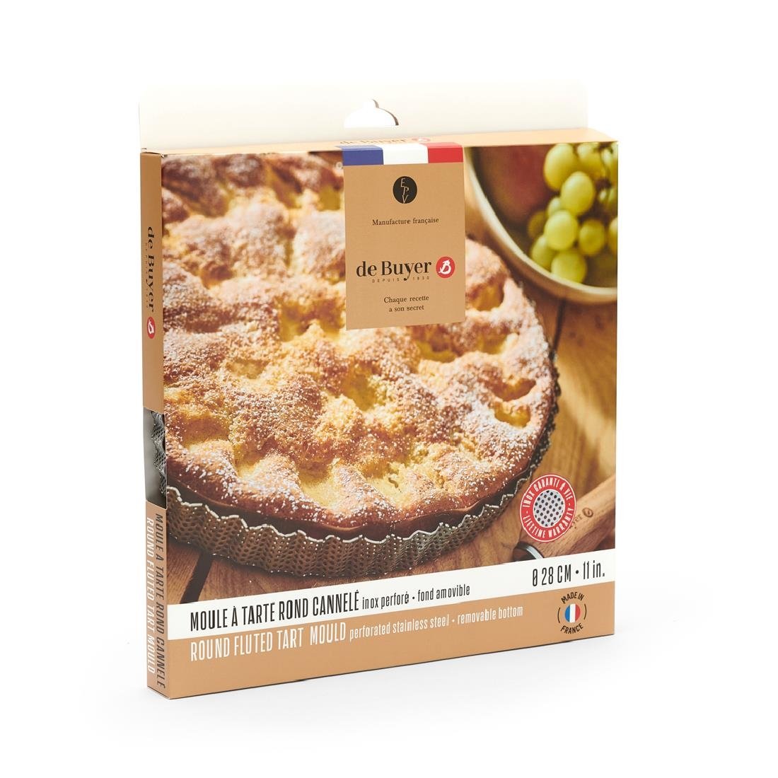 De Buyer Perforated Tart Mould with Removable Base 280x25mm - DZ736 De Buyer