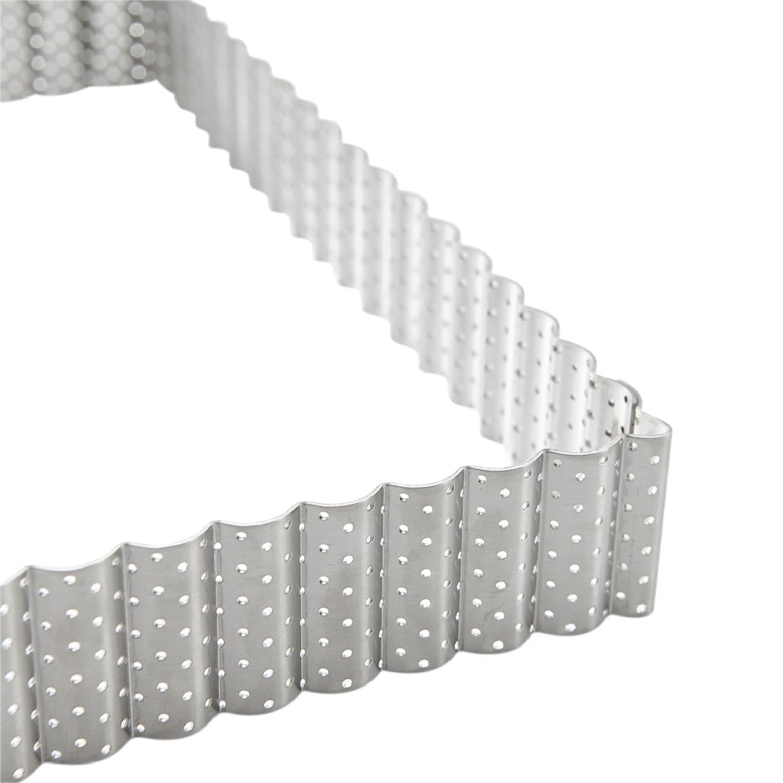 De Buyer Perforated Square Fluted Tart Ring 230mm - DZ744 De Buyer
