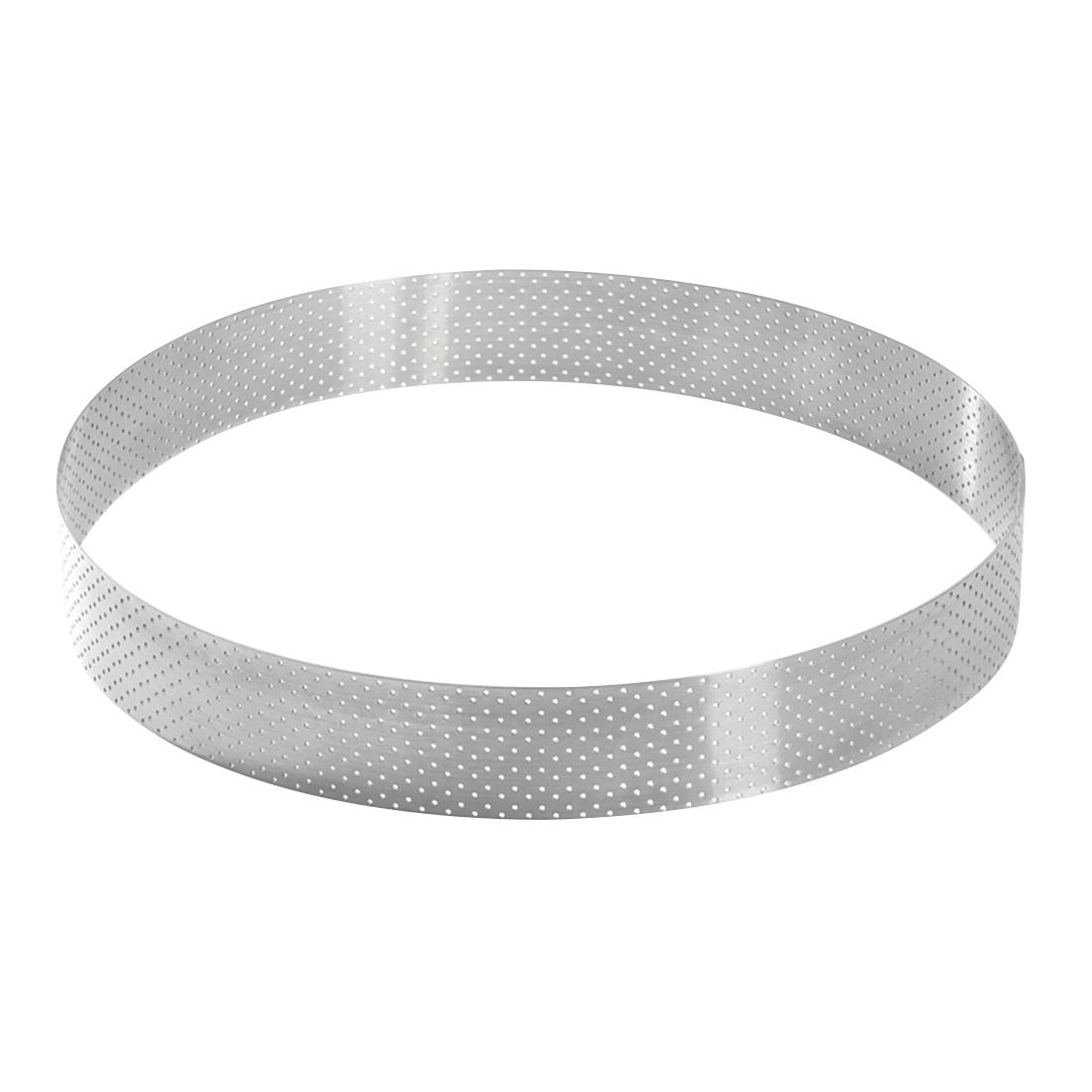 De Buyer Perforated Stainless Steel Straight Tart Ring 245x35mm - DZ762 De Buyer