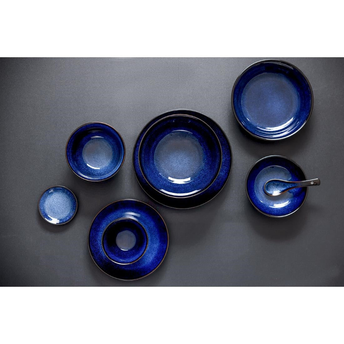 Olympia Luna Midnight Blue Coupe Bowls 160mm (Pack of 6) - DZ772 Bowls Olympia