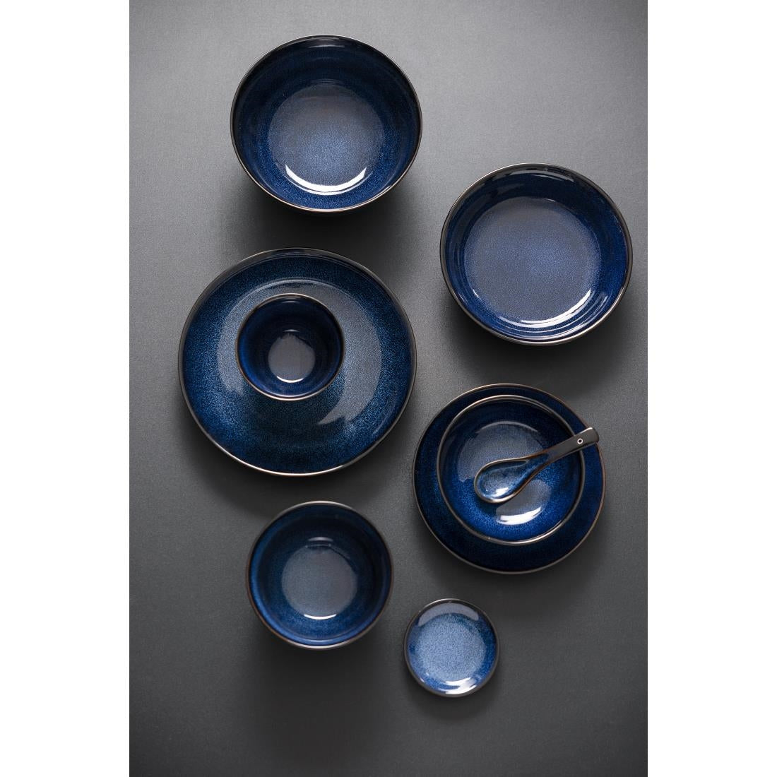 Olympia Luna Midnight Blue Coupe Bowls 160mm (Pack of 6) - DZ772 Bowls Olympia