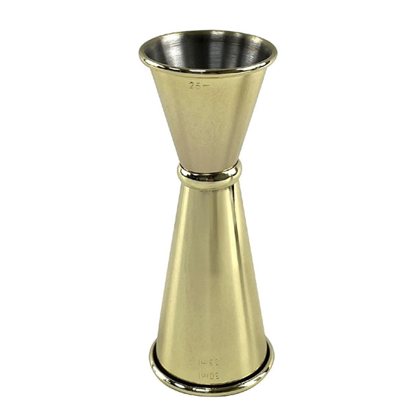 Beaumont Gold Plated Banded Jigger 25ml/35ml/50ml - DZ781 Beaumont